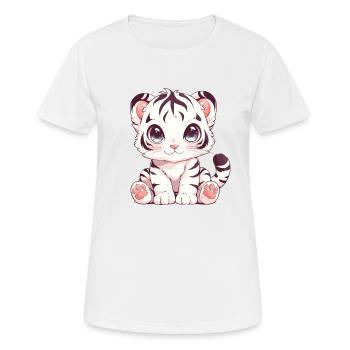 White Tiger Weiße Tiger Weißer Tiger - Women's Breathable T-Shirt - white - Front - AI Model Female 172 dark (172cm)