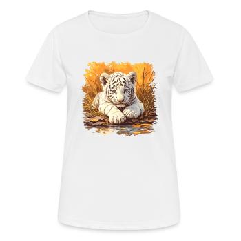 White Tiger Weiße Tiger Weißer Tiger - Women's Breathable T-Shirt - white - Front - AI Model Female 172 dark (172cm)