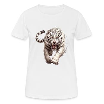 Tigre blanc Weiße Tigre Weißer Tigre - T-shirt respirant Femme - blanc - Devant - AI Model Female 172 dark (172cm)