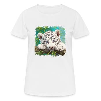 White Tiger Weiße Tiger Weißer Tiger - Women's Breathable T-Shirt - white - Front - AI Model Female 172 dark (172cm)