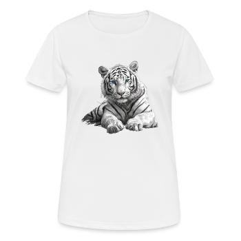 White Tiger Weiße Tiger Weißer Tiger - Women's Breathable T-Shirt - white - Front - AI Model Female 172 dark (172cm)