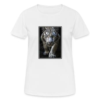 Tigre blanc Weiße Tigre Weißer Tigre - T-shirt respirant Femme - blanc - Devant - AI Model Female 172 dark (172cm)