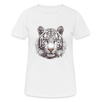 White Tiger Weiße Tiger Weißer Tiger - Women's Breathable T-Shirt - white - Front - AI Model Female 172 dark (172cm)