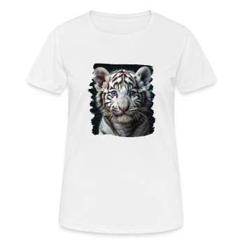 Tigre blanc Weiße Tigre Weißer Tigre - T-shirt respirant Femme - blanc - Devant - AI Model Female 172 dark (172cm)
