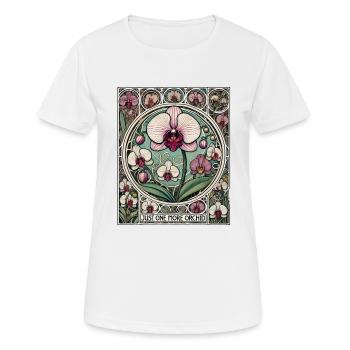 Nur noch eine Orchidee - Frauen T-Shirt atmungsaktiv - Weiß - Vorne - AI Model Female 172 dark (172cm)