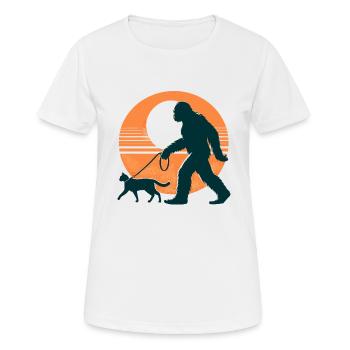 Chat Bigfoot - T-shirt respirant Femme - blanc - Devant - AI Model Female 172 dark (172cm)