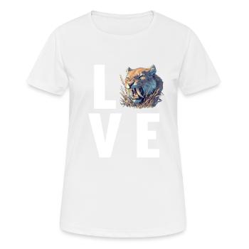Tigre à dents de sabre Tigre à dents de sabre - T-shirt respirant Femme - blanc - Devant - AI Model Female 172 dark (172cm)