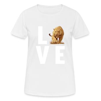 Tigre à dents de sabre Tigre à dents de sabre - T-shirt respirant Femme - blanc - Devant - AI Model Female 172 dark (172cm)