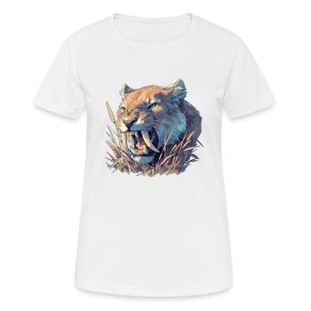 Tigre à dents de sabre Tigre à dents de sabre - T-shirt respirant Femme - blanc - Devant - AI Model Female 172 dark (172cm)