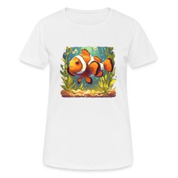 Clownfish Clownfische Clownfisch - Frauen T-Shirt atmungsaktiv - Weiß - Vorne - AI Model Female 172 dark (172cm)