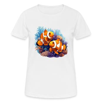 Clownfish Clownfische Clownfisch - Frauen T-Shirt atmungsaktiv - Weiß - Vorne - AI Model Female 172 dark (172cm)