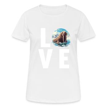 Walrus Walrosse Walross - Frauen T-Shirt atmungsaktiv - Weiß - Vorne - AI Model Female 172 dark (172cm)