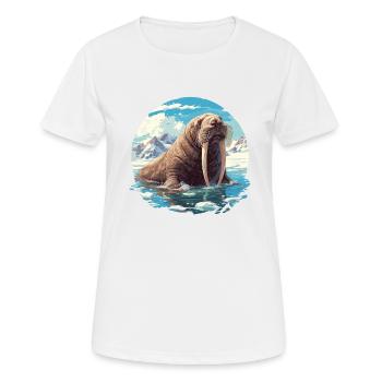 Walrus Walrosse Walross - Frauen T-Shirt atmungsaktiv - Weiß - Vorne - AI Model Female 172 dark (172cm)