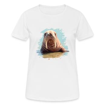 Walrus Walrosse Walross - Frauen T-Shirt atmungsaktiv - Weiß - Vorne - AI Model Female 172 dark (172cm)
