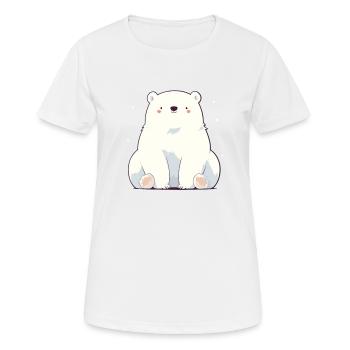 Polar Bear Eisbären Eisbär - Frauen T-Shirt atmungsaktiv - Weiß - Vorne - AI Model Female 172 dark (172cm)