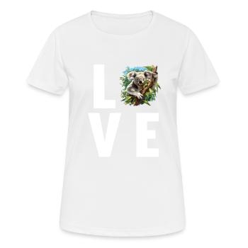 Koalas Koala - T-shirt respirant Femme - blanc - Devant - AI Model Female 172 dark (172cm)