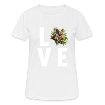 Koalas Koala - T-shirt respirant Femme - blanc - Devant - AI Model Female 172 dark (172cm)