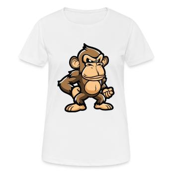 affe - Frauen T-Shirt atmungsaktiv - Weiß - Vorne - AI Model Female 172 dark (172cm)