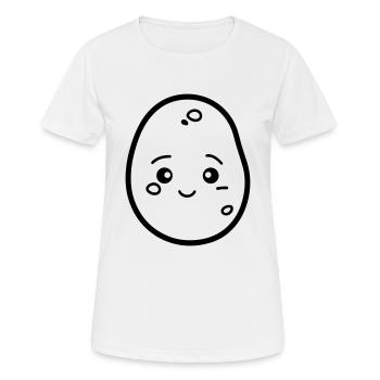 Kartoffel - Frauen T-Shirt atmungsaktiv - Weiß - Vorne - AI Model Female 172 dark (172cm)