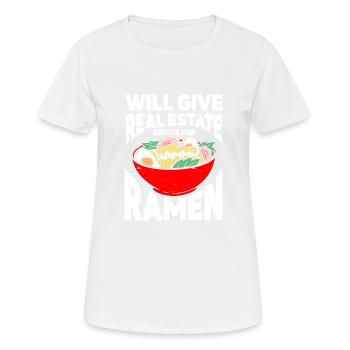 Agent immobilier Agent immobilier - T-shirt respirant Femme - blanc - Devant - AI Model Female 172 dark (172cm)