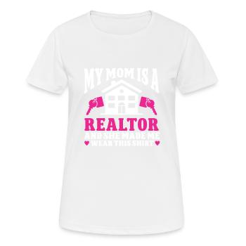 Agent immobilier Agent immobilier - T-shirt respirant Femme - blanc - Devant - AI Model Female 172 dark (172cm)