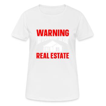 Agent immobilier Agent immobilier - T-shirt respirant Femme - blanc - Devant - AI Model Female 172 dark (172cm)