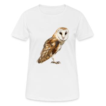 Barn Owl Schleiereulen Schleiereule - Women's Breathable T-Shirt - white - Front - AI Model Female 172 dark (172cm)