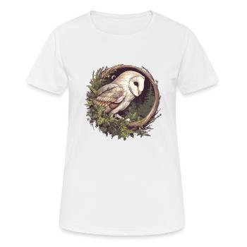 Barn Owl Schleiereulen Schleiereule - Women's Breathable T-Shirt - white - Front - AI Model Female 172 dark (172cm)
