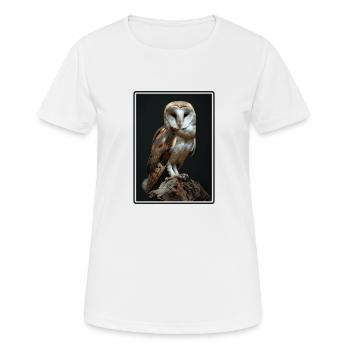 Barn Owl Schleiereulen Schleiereule - Women's Breathable T-Shirt - white - Front - AI Model Female 172 dark (172cm)
