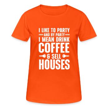 Real Estate Agent Realtor - Women's Breathable T-Shirt - neon orange - Front - AI Model Female 172 dark (172cm)