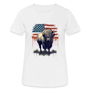 Bison - T-shirt respirant Femme - blanc - Devant - AI Model Female 172 dark (172cm)