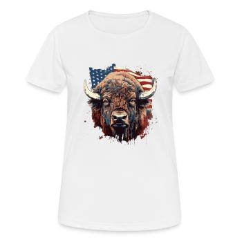 Bison - T-shirt respirant Femme - blanc - Devant - AI Model Female 172 dark (172cm)