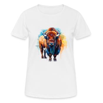 Bison - Women's Breathable T-Shirt - white - Front - AI Model Female 172 dark (172cm)