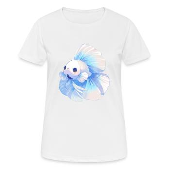 Bettas Betta Poisson Betta - T-shirt respirant Femme - blanc - Devant - AI Model Female 172 dark (172cm)
