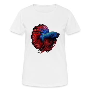 Bettas Betta Poisson Betta - T-shirt respirant Femme - blanc - Devant - AI Model Female 172 dark (172cm)