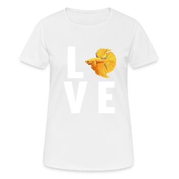 Bettas Betta Poisson Betta - T-shirt respirant Femme - blanc - Devant - AI Model Female 172 dark (172cm)