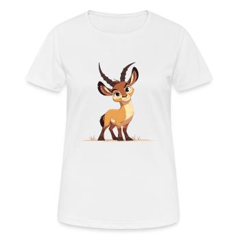 Antilope Antilope ouverte - T-shirt respirant Femme - blanc - Devant - AI Model Female 172 dark (172cm)