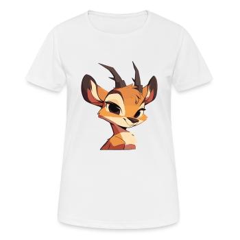 Antilope Antilope ouverte - T-shirt respirant Femme - blanc - Devant - AI Model Female 172 dark (172cm)