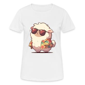 Alpaga Alpagas Alpaga - T-shirt respirant Femme - blanc - Devant - AI Model Female 172 dark (172cm)
