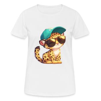 Leoparden Leopard - Frauen T-Shirt atmungsaktiv - Weiß - Vorne - AI Model Female 172 dark (172cm)