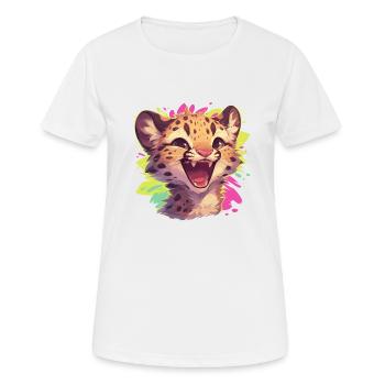 Leoparden Leopard - Frauen T-Shirt atmungsaktiv - Weiß - Vorne - AI Model Female 172 dark (172cm)