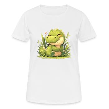 Alligatoren Alligator - Frauen T-Shirt atmungsaktiv - Weiß - Vorne - AI Model Female 172 dark (172cm)