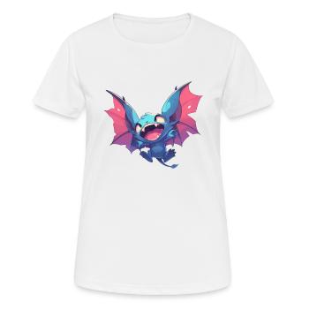 Chauve-souris Chauve-souris - T-shirt respirant Femme - blanc - Devant - AI Model Female 172 dark (172cm)