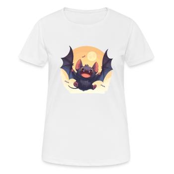 Chauve-souris Chauve-souris - T-shirt respirant Femme - blanc - Devant - AI Model Female 172 dark (172cm)