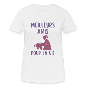 Mon Chat mon meilleur ami - T-shirt respirant Femme - blanc - Devant - AI Model Female 172 dark (172cm)