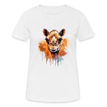 Camel Camel Head - Women's Breathable T-Shirt - white - Front - AI Model Female 172 dark (172cm)
