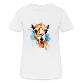 Camel Camel Head - Women's Breathable T-Shirt - white - Front - AI Model Female 172 dark (172cm)