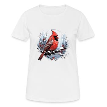 Rotkardinal Kardinal Vogel - Frauen T-Shirt atmungsaktiv - Weiß - Vorne - AI Model Female 172 dark (172cm)