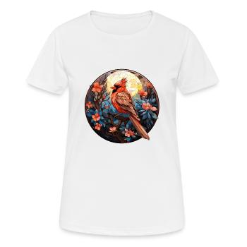 Rotkardinal Kardinal Vogel - Frauen T-Shirt atmungsaktiv - Weiß - Vorne - AI Model Female 172 dark (172cm)