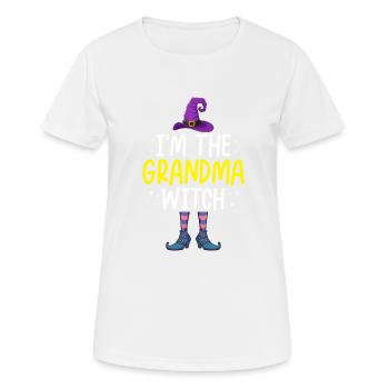 Je suis la grand-mère sorcière - T-shirt respirant Femme - blanc - Devant - AI Model Female 172 dark (172cm)